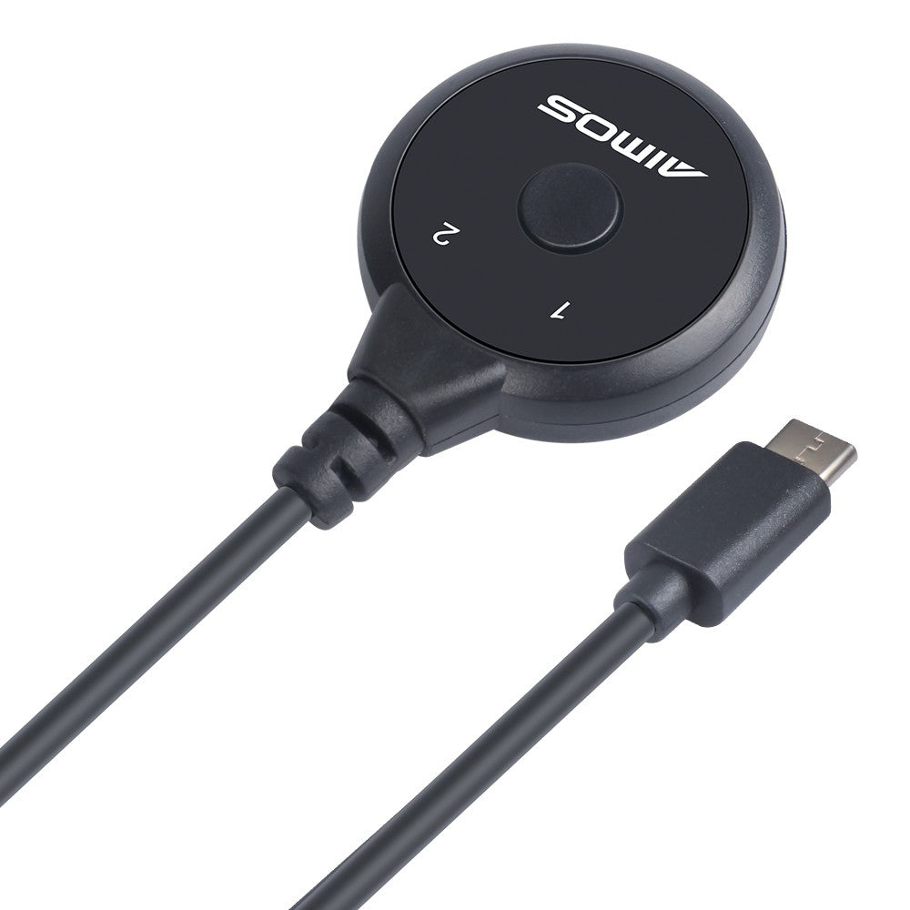 AIMOS 2 in 1 Out DVI KVM Switch Dual Displays Support USB HUB Mouse Keyboard Audio Cable Adapter