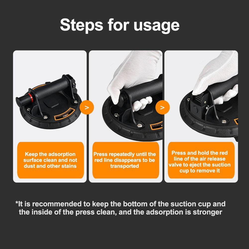 Vacuum Suction Cup Strong Suction Marble Glass Floor Tile Lifting Moving Tools with Storage Box 75KG Load Capacity One-key Deflation Household Practical Tools