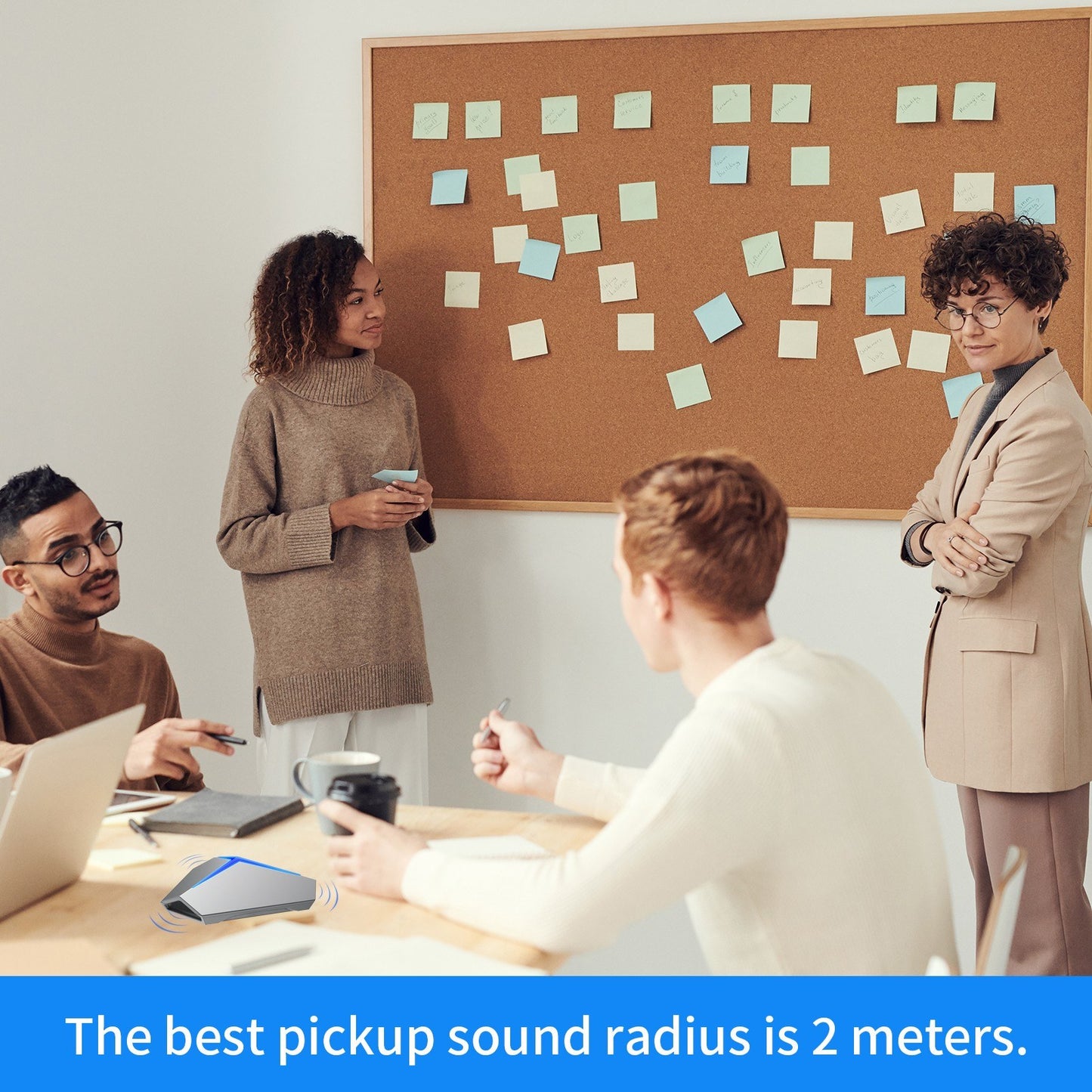 Desktop USB Conference Microphone 360-degree Computer PC Mic with Mute Function Plug and Play for Windows MacOS