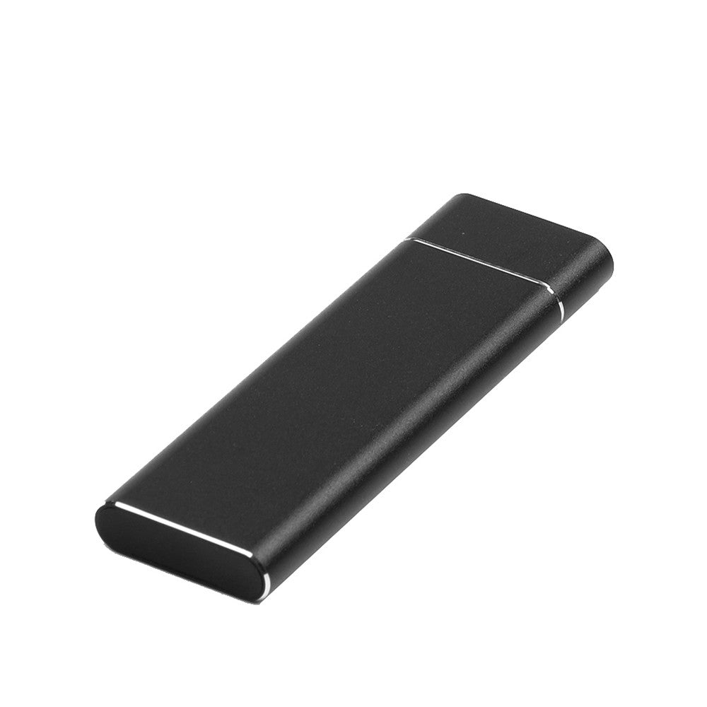 Type-C Mobile Solid State Drive Case Portable USB3.1 Interface SSD Shockproof Aluminum Alloy Solid State Drive Case - Black/1TB