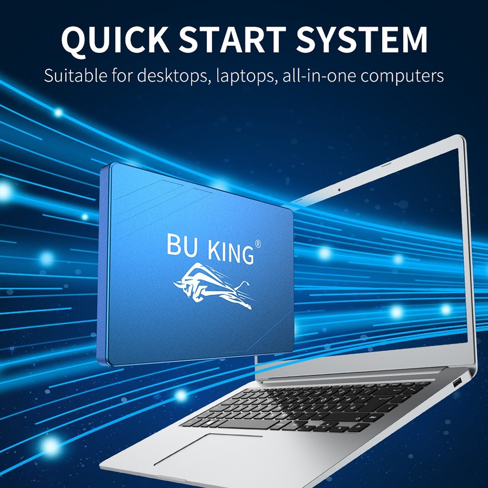 Uniqkart SSD 2.5inch Black Bear Compatibility Speed Transmission Rock-solid Reliability High-quality Memory Chips - Black/60GB