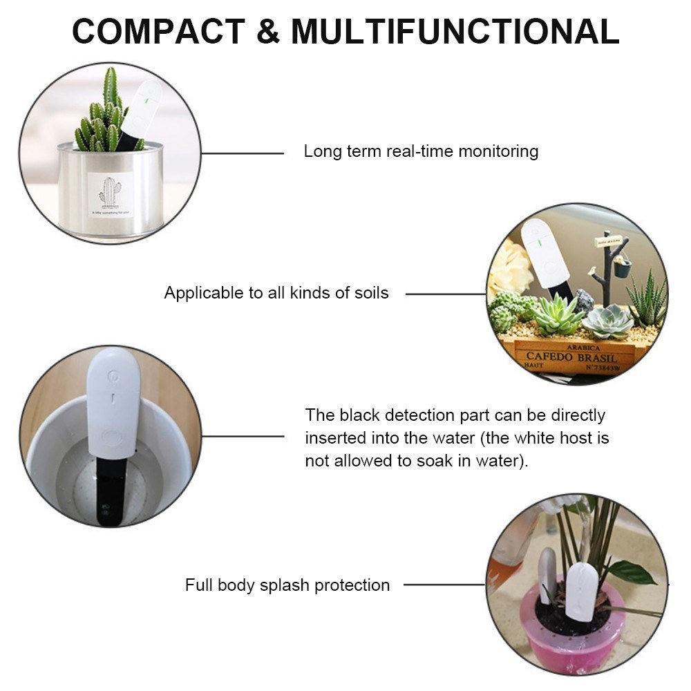 Intelligent Soil Portable Hygrometer Plant Moisture Meter Soil Moisture Monitoring Meter Moisture Tester Flower Monitor with Light Indicator