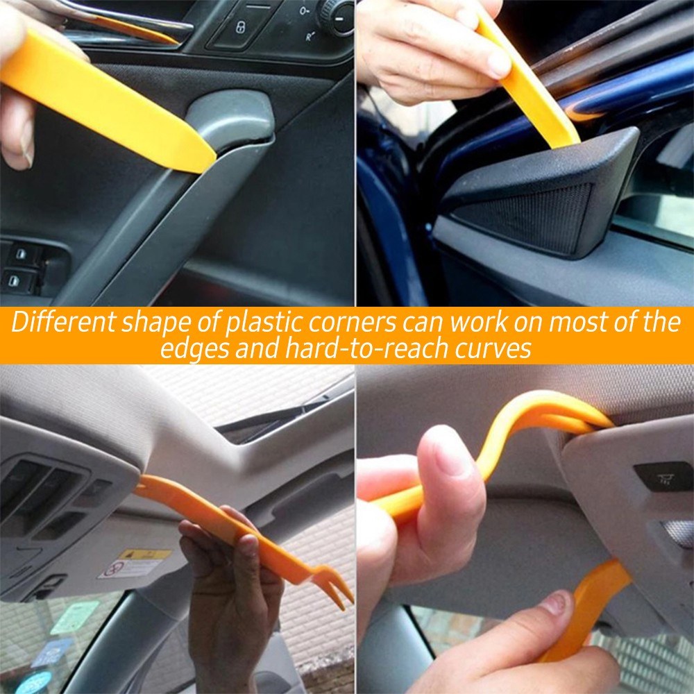 12pcs Car Audio Disassembly Tool Set Durable Hand Repair Tool Kit Pry Tools Kit for Automobile Parts Door Maintenance