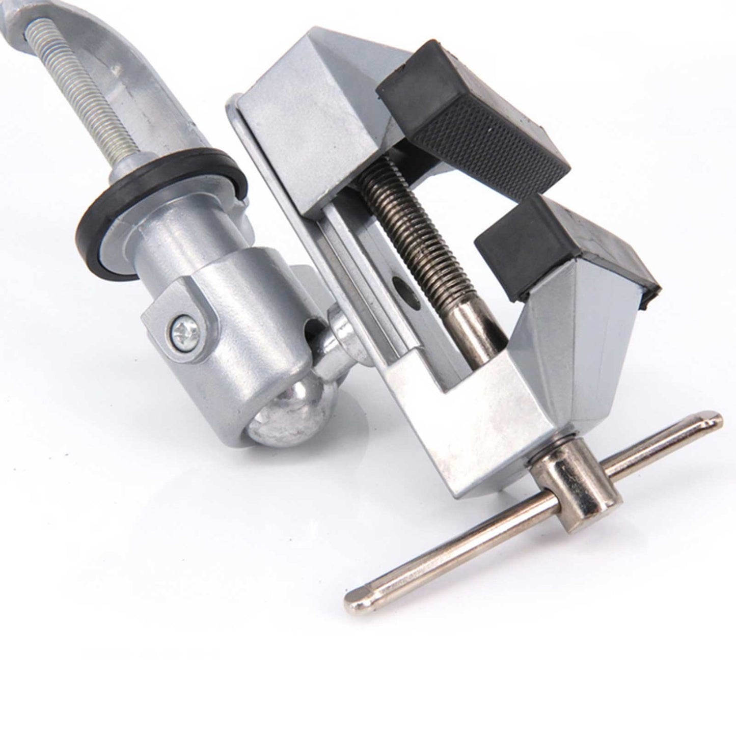 Aluminium Alloy Table Vise Durable 360 Degrees Rotating Swivel Bench Vise Clamp Electric Drill Stand Rotating Tool