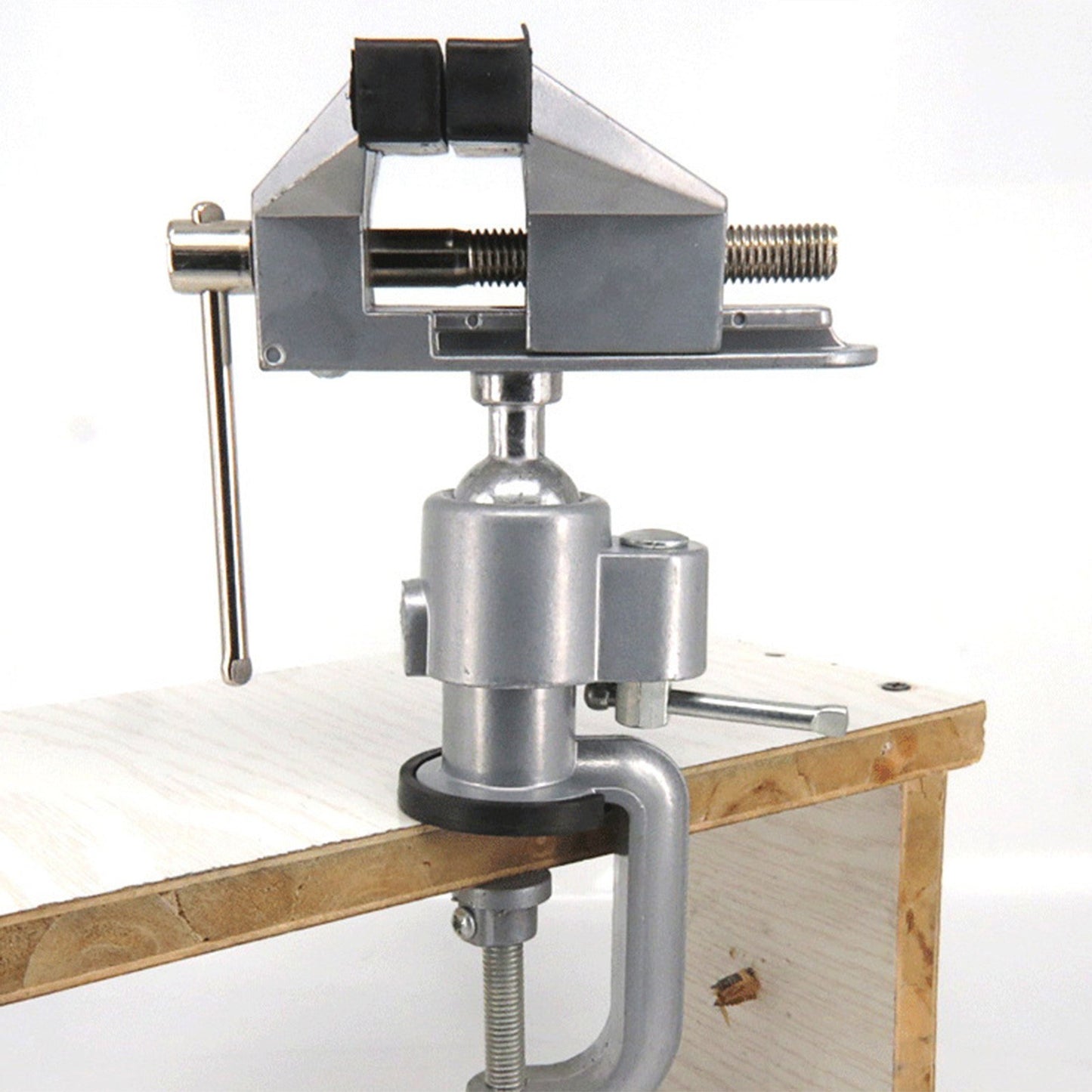 Aluminium Alloy Table Vise Durable 360 Degrees Rotating Swivel Bench Vise Clamp Electric Drill Stand Rotating Tool