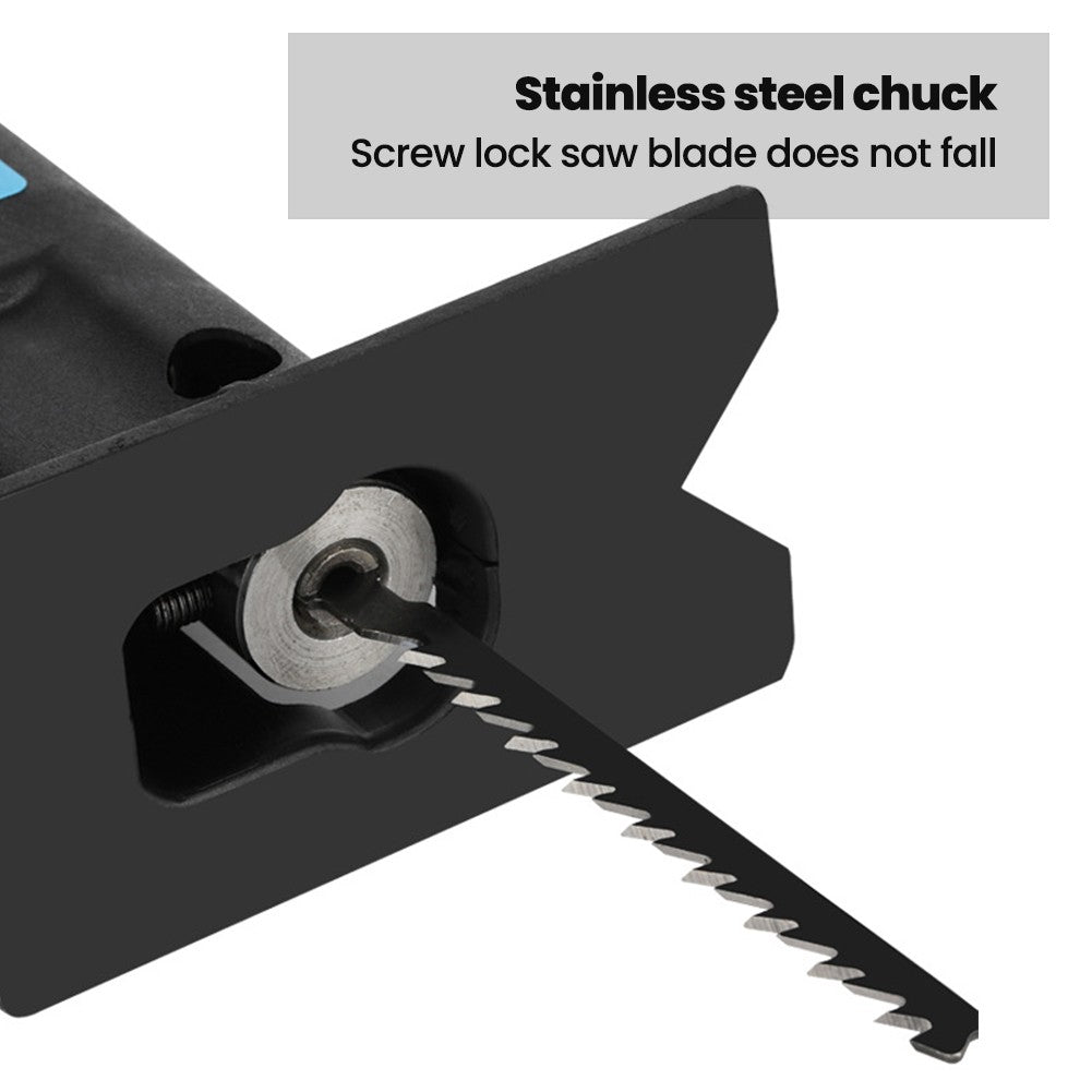 Portable Electric Drill Modified To Electric Saws Accessory Electric Reciprocating Saws Drill to Jig Saws Woodworking Cutting Utility Tool with 3 Sawblades