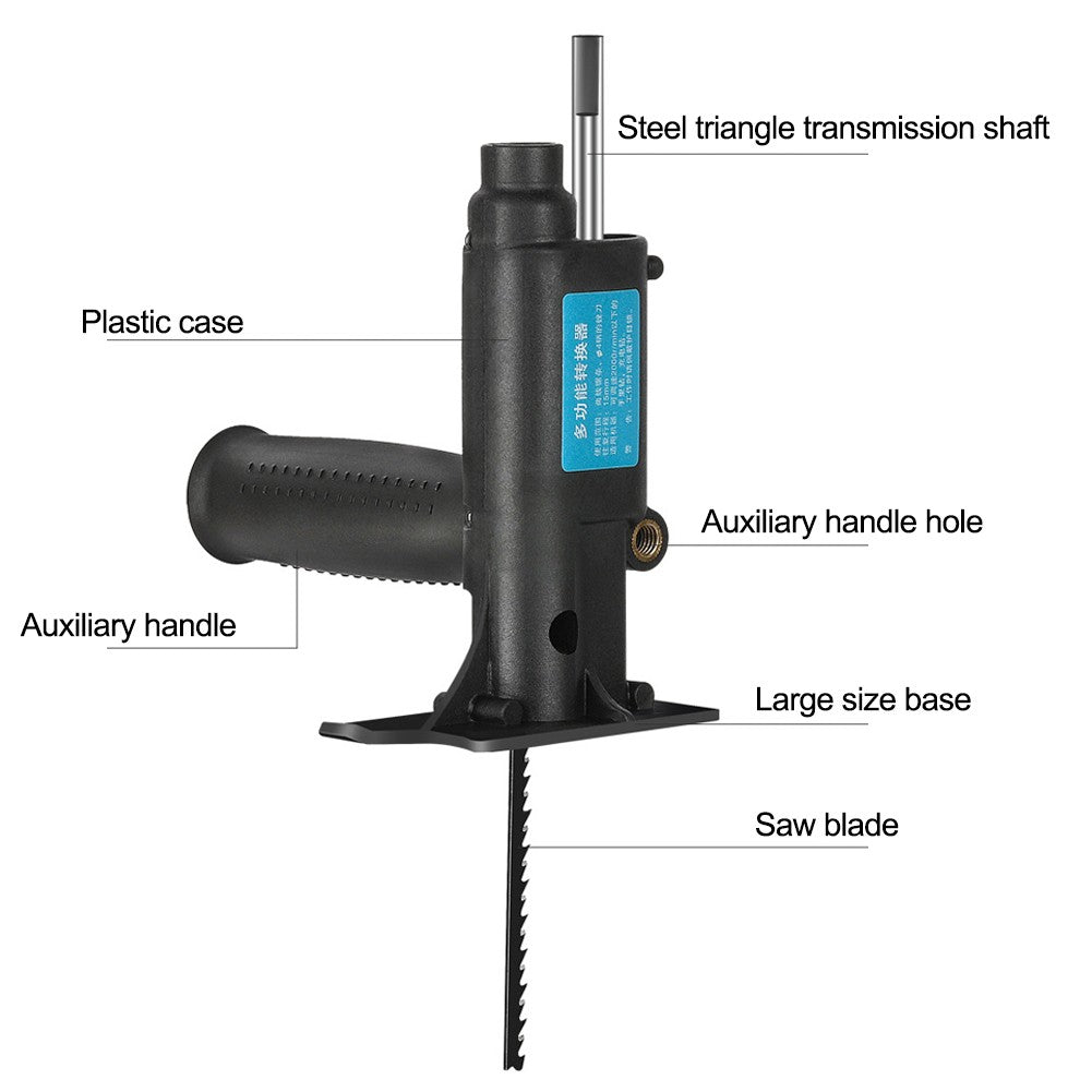 Portable Electric Drill Modified To Electric Saws Accessory Electric Reciprocating Saws Drill to Jig Saws Woodworking Cutting Utility Tool with 3 Sawblades