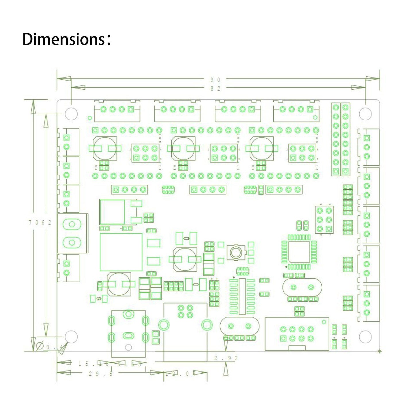 ATOMSTACK Laser Engraver Motherboard 12V 5A 3 Axis Drive Interface Stepper Motor Driver Controller Board Laser Box with 32KB Flash Memory