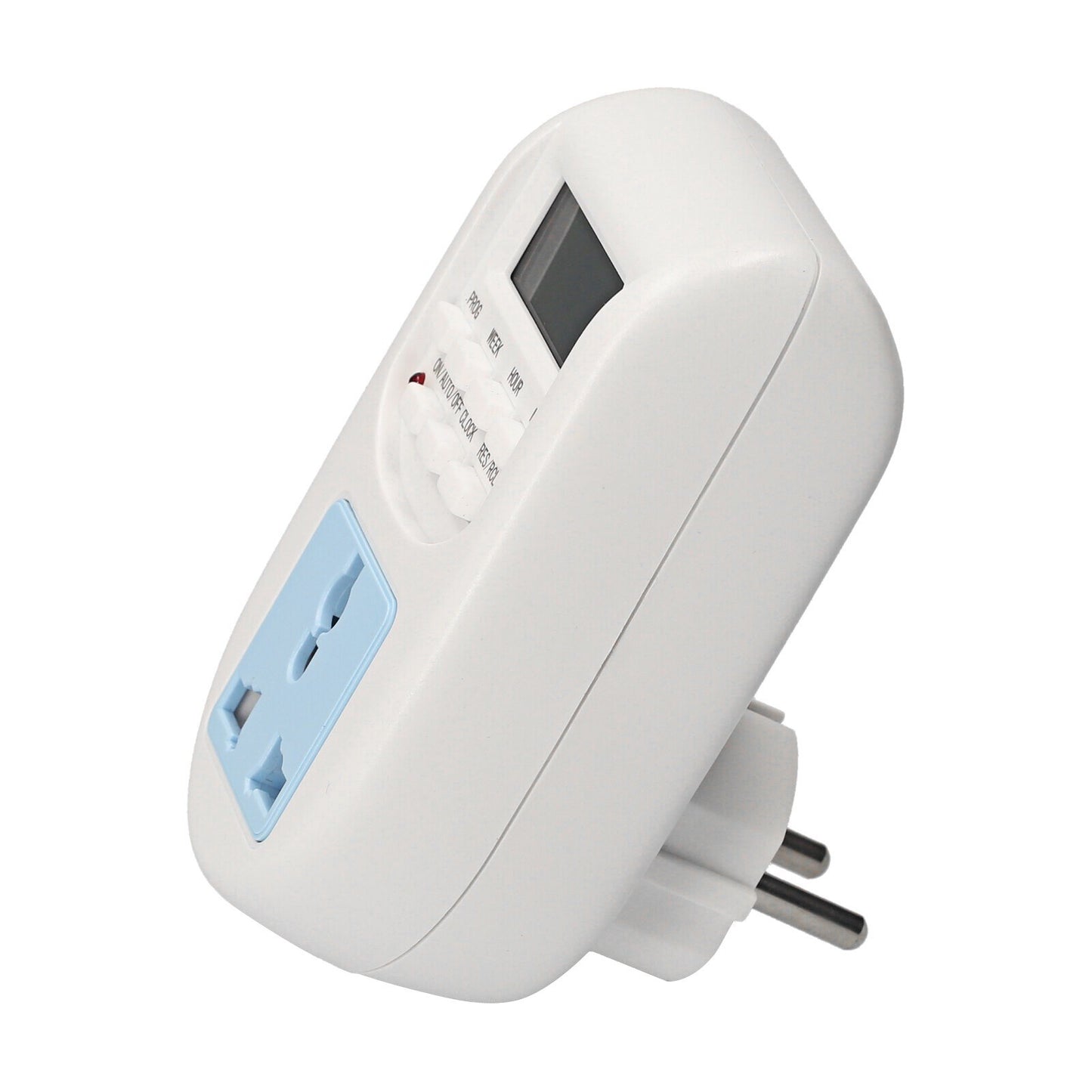 Plug-in Digital Timer Switch Energy-saving Weekly Programmable Electrical Timer Outlet 16 Independent ON/OFF Programs for Home Office Lights Fans TV Kitchen Appliances (220V-240V, EU Plug)