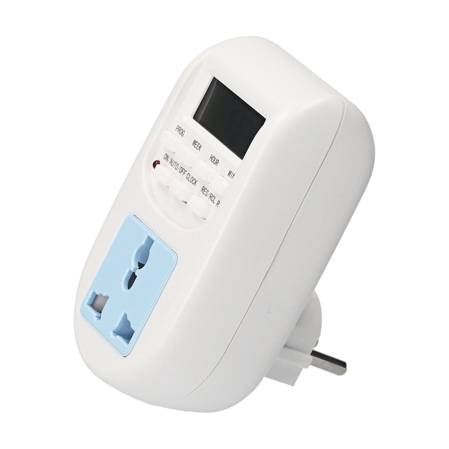 Plug-in Digital Timer Switch Energy-saving Weekly Programmable Electrical Timer Outlet 16 Independent ON/OFF Programs for Home Office Lights Fans TV Kitchen Appliances (220V-240V, EU Plug)