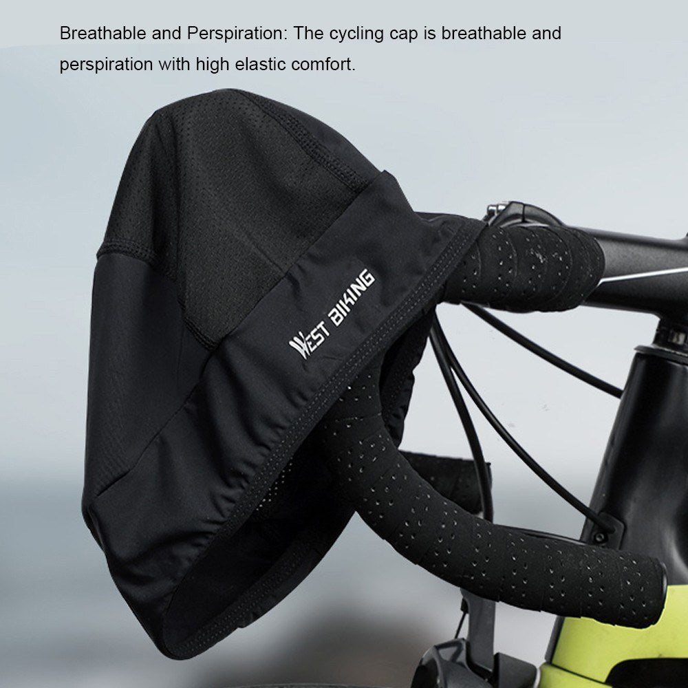 Ice Silk Cooling Skull Cap Cycling Running Hat UV Protection Helmet - Grey