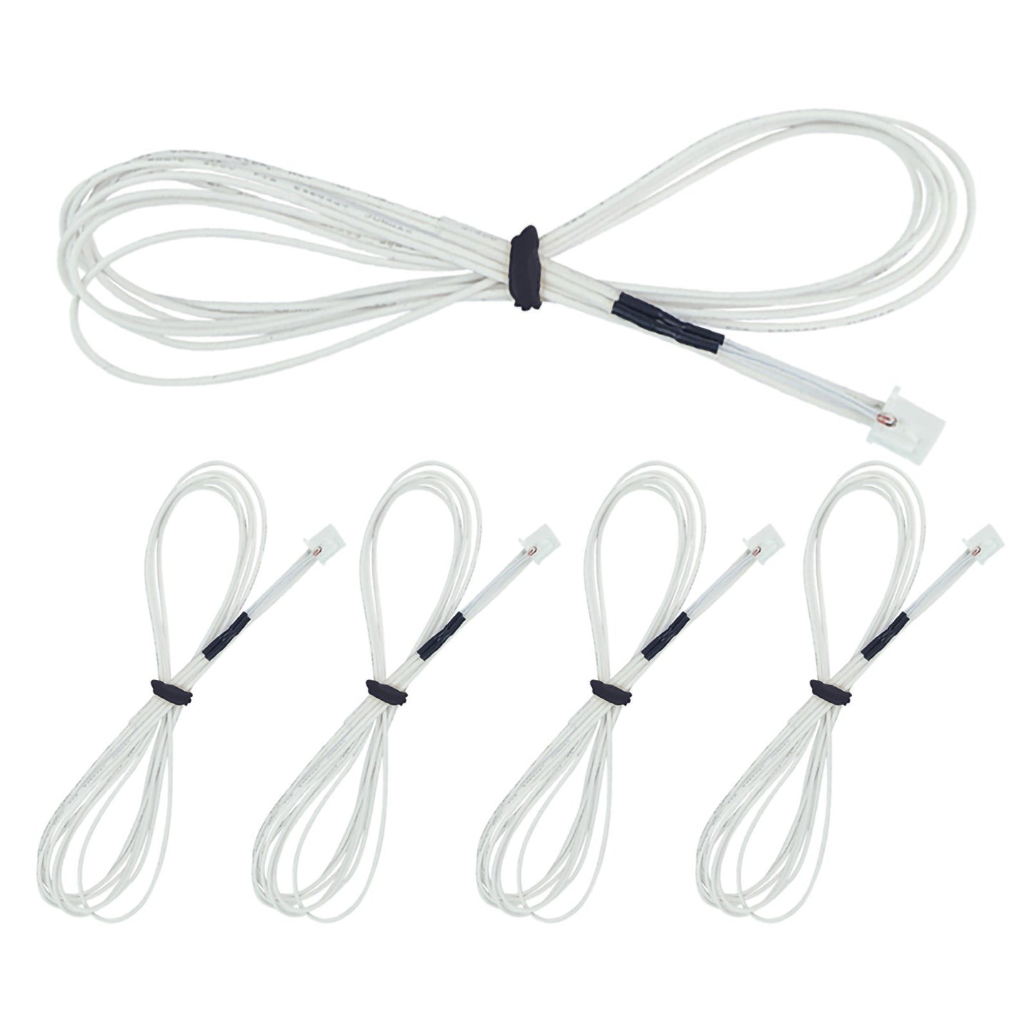 5PCS 3D Printer NTC 3950 Thermistors Temp Sensor NTC3950 100K ohm for Creality Ender 3 Anycubic Mega 3D Printer Heatbed Hot End Extruder - White/1.5 Meters