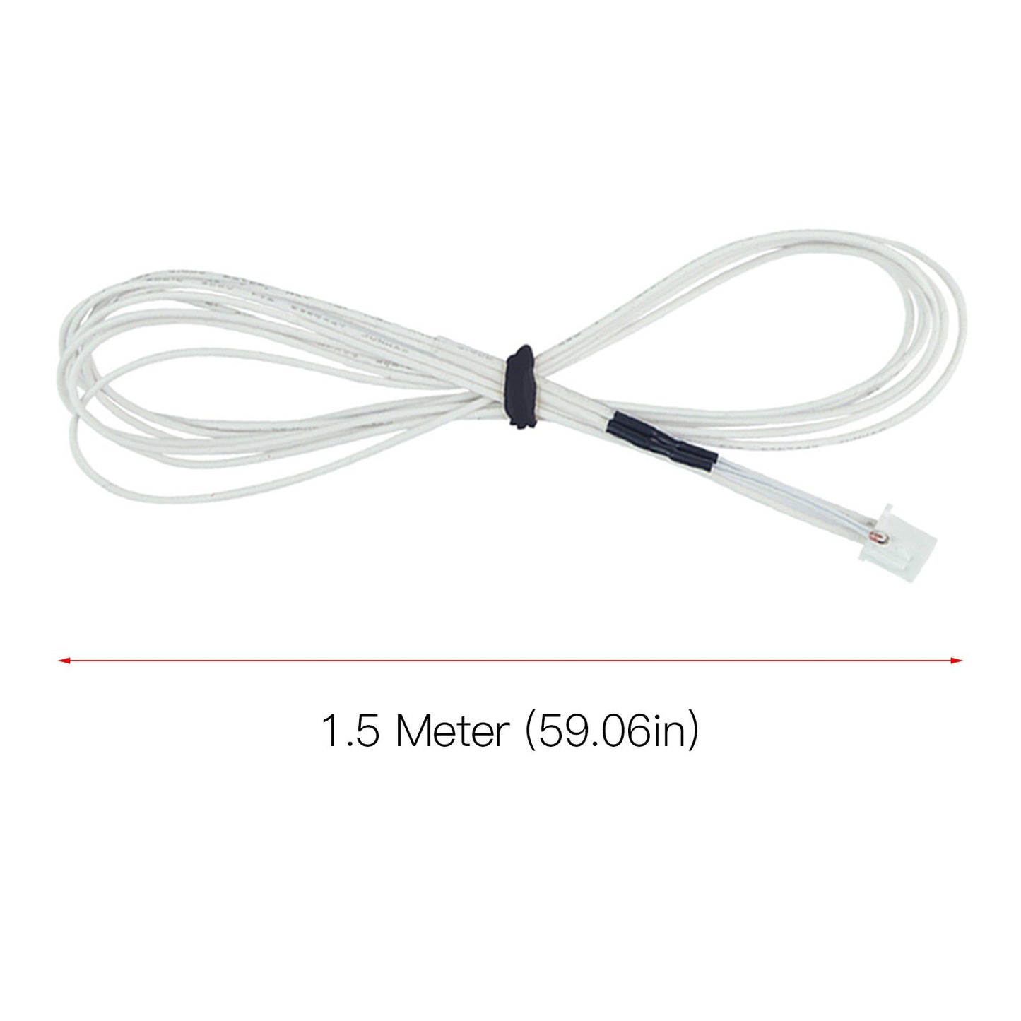 5PCS 3D Printer NTC 3950 Thermistors Temp Sensor NTC3950 100K ohm for Creality Ender 3 Anycubic Mega 3D Printer Heatbed Hot End Extruder - White/1.5 Meters