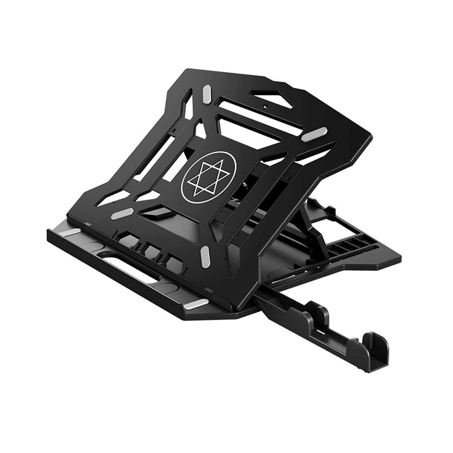 Portable Foldable Laptop Riser Stand Laptop Desktop Holder with Height Adjustment Ergonomic Computer Notebook Stand Bracket for Laptop Tablet within 10-15.6 Inches - Black/Style 1