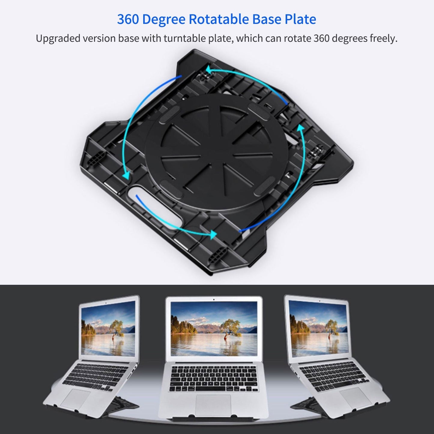 Portable Foldable Laptop Riser Stand Laptop Desktop Holder with Height Adjustment Ergonomic Computer Notebook Stand Bracket for Laptop Tablet within 10-15.6 Inches - Black/Style 2