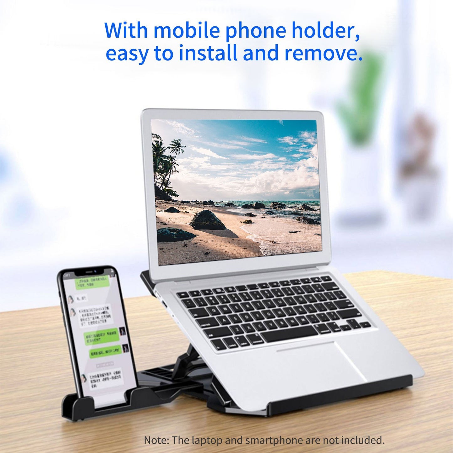 Portable Foldable Laptop Riser Stand Laptop Desktop Holder with Height Adjustment Ergonomic Computer Notebook Stand Bracket for Laptop Tablet within 10-15.6 Inches - Black/Style 2