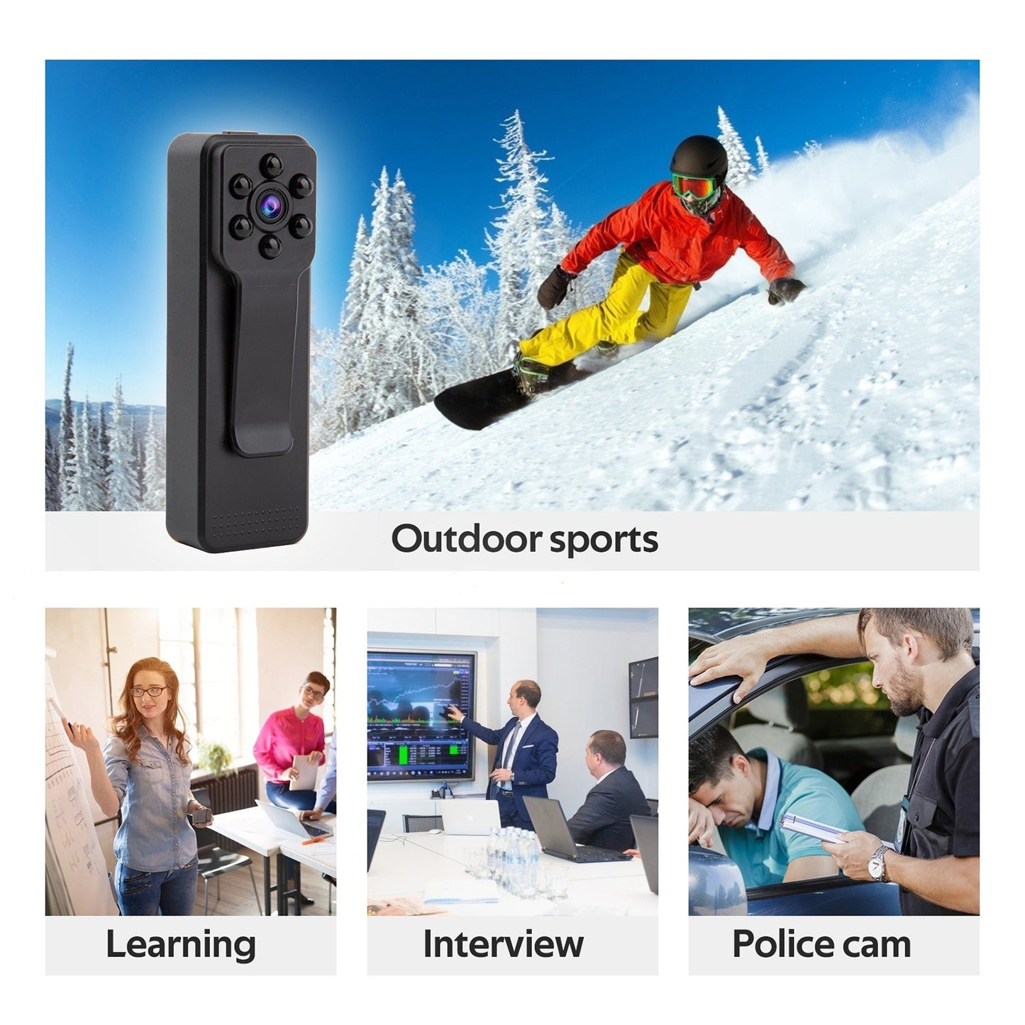 Mini Digital Camera 1080P Video Audio Recorder Micro Camera Motion Detection Camcorder for Sports Home Office Interview Accompanying Recorder