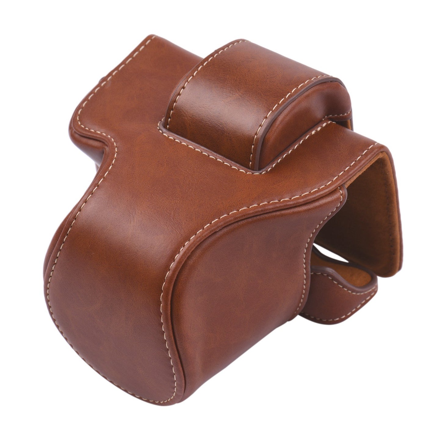 Vintage PU Leather Camera Case Protective Camera Bag with Strap Replacement for Canon EOS M5 M50 M50II - Brown