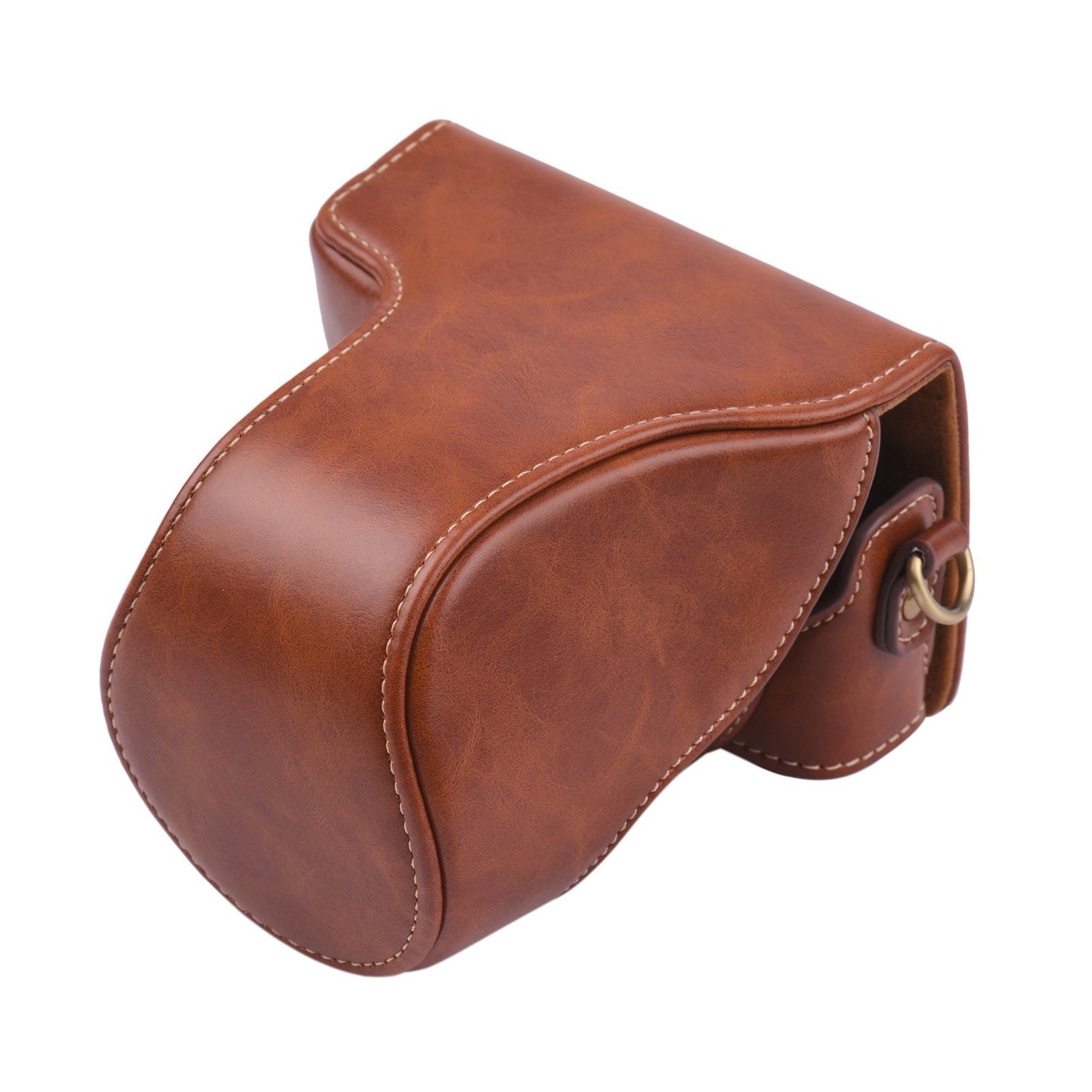 Vintage PU Leather Camera Case Replacement Protective Camera Bag with Strap for Canon EOS M100 - Brown