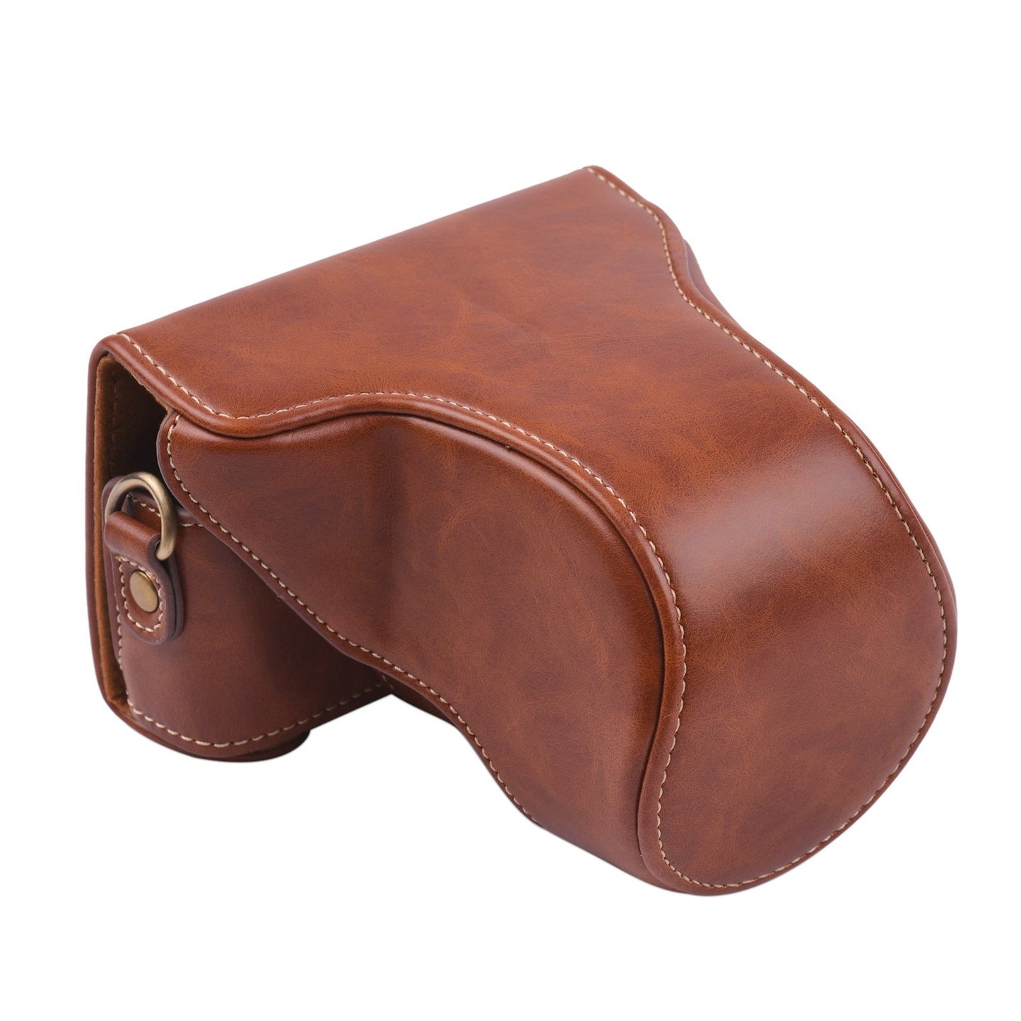 Vintage PU Leather Camera Case Replacement Protective Camera Bag with Strap for Canon EOS M100 - Brown