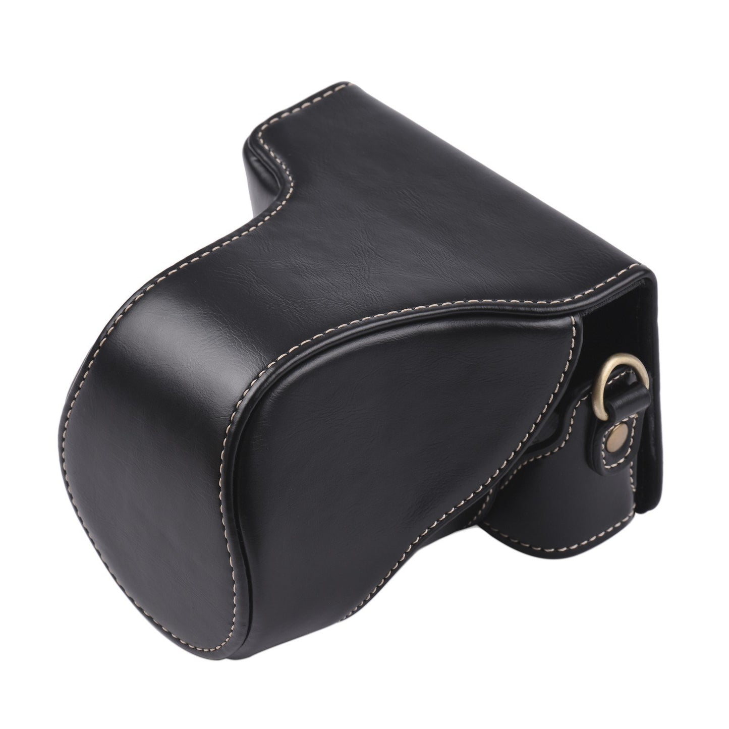 Vintage PU Leather Camera Case Replacement Protective Camera Bag with Strap for Canon EOS M100 - Black