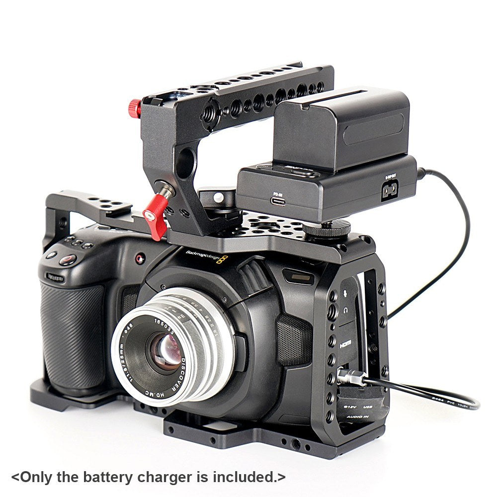 NP-F Battery Charger for Sony NP-F550 F750 F970, 21W USB-C D-DTP USB Powering Adapter Fast Charging Replacement