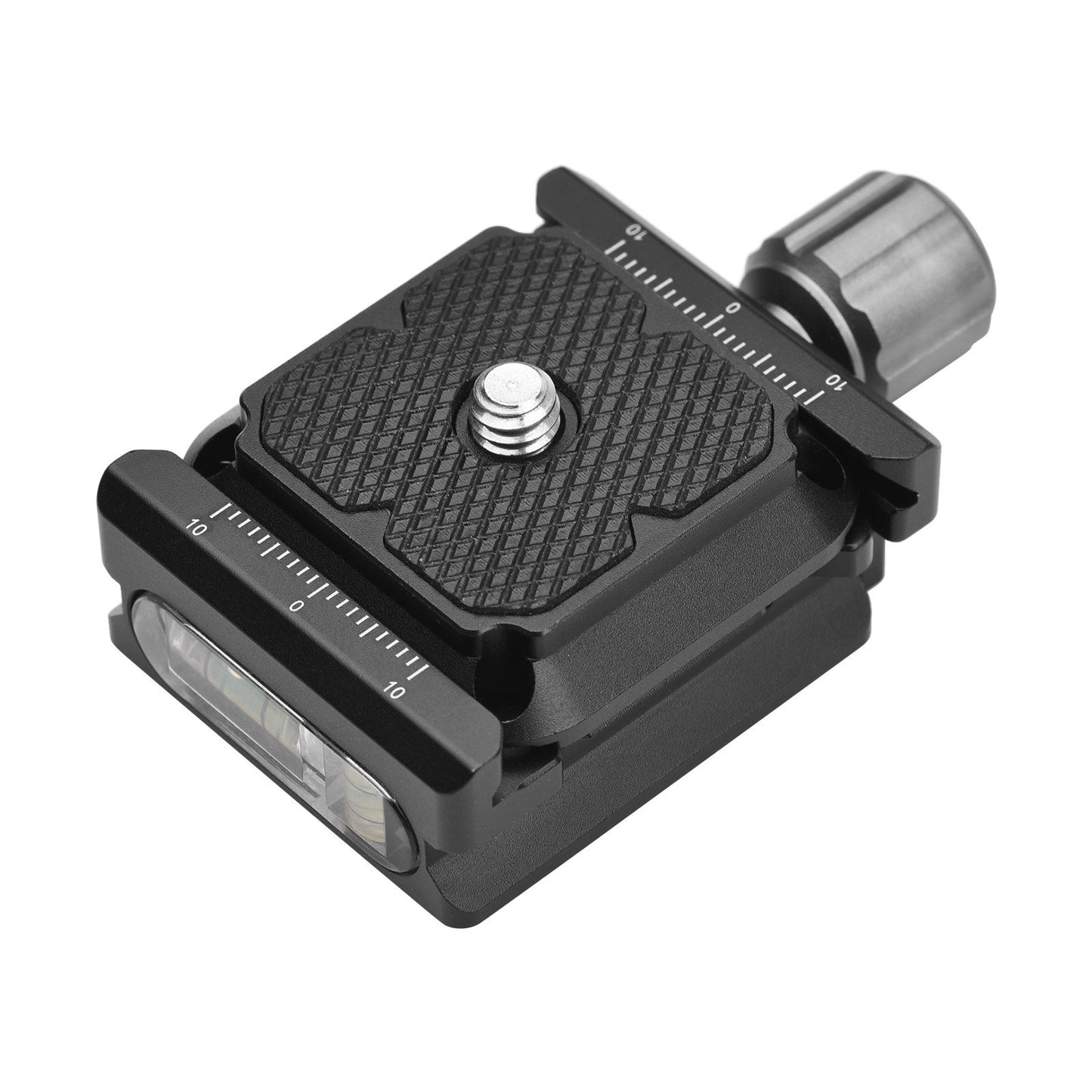 Camera Quick Release Plate Aluminum Alloy QR Clamp Adapter with 1/4 Inch and 3/8 Inch Screw Hole for Tripod Monopod