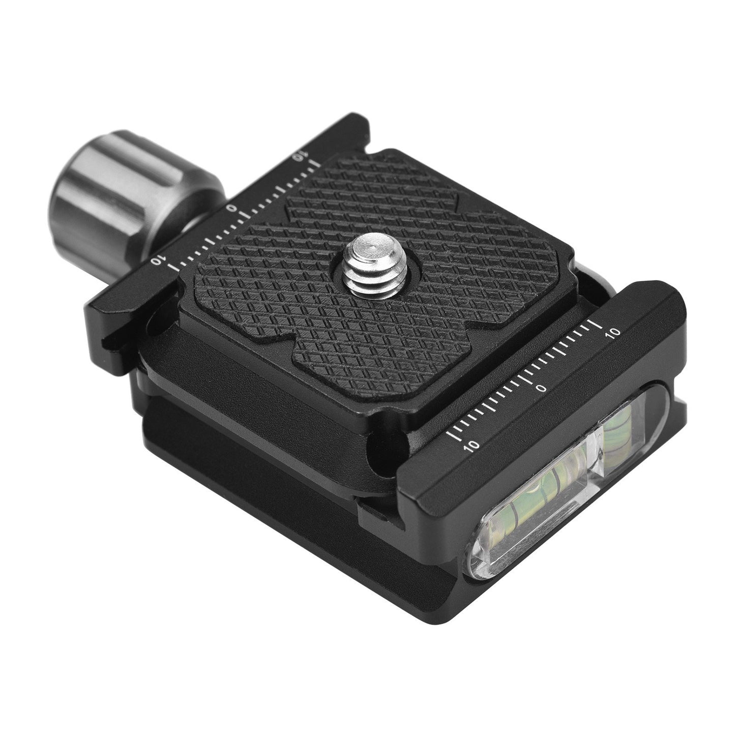 Camera Quick Release Plate Aluminum Alloy QR Clamp Adapter with 1/4 Inch and 3/8 Inch Screw Hole for Tripod Monopod