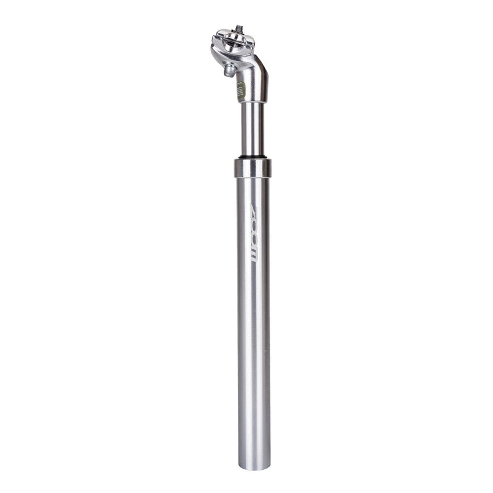 Bike Suspension Seatpost Bicycle Seat Post Replacement Aluminum Adjustable Seat Tube - Silver/27.2 x 350mm