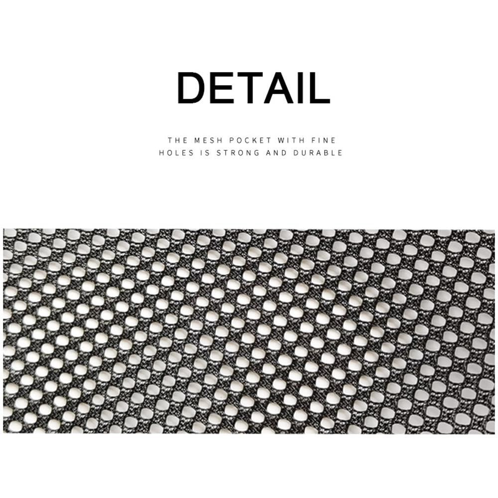 Hanging Mesh Pouch Camping Equipment Organizer Picnic Under Table Storage Basket Foldable Net Bag - Size: L