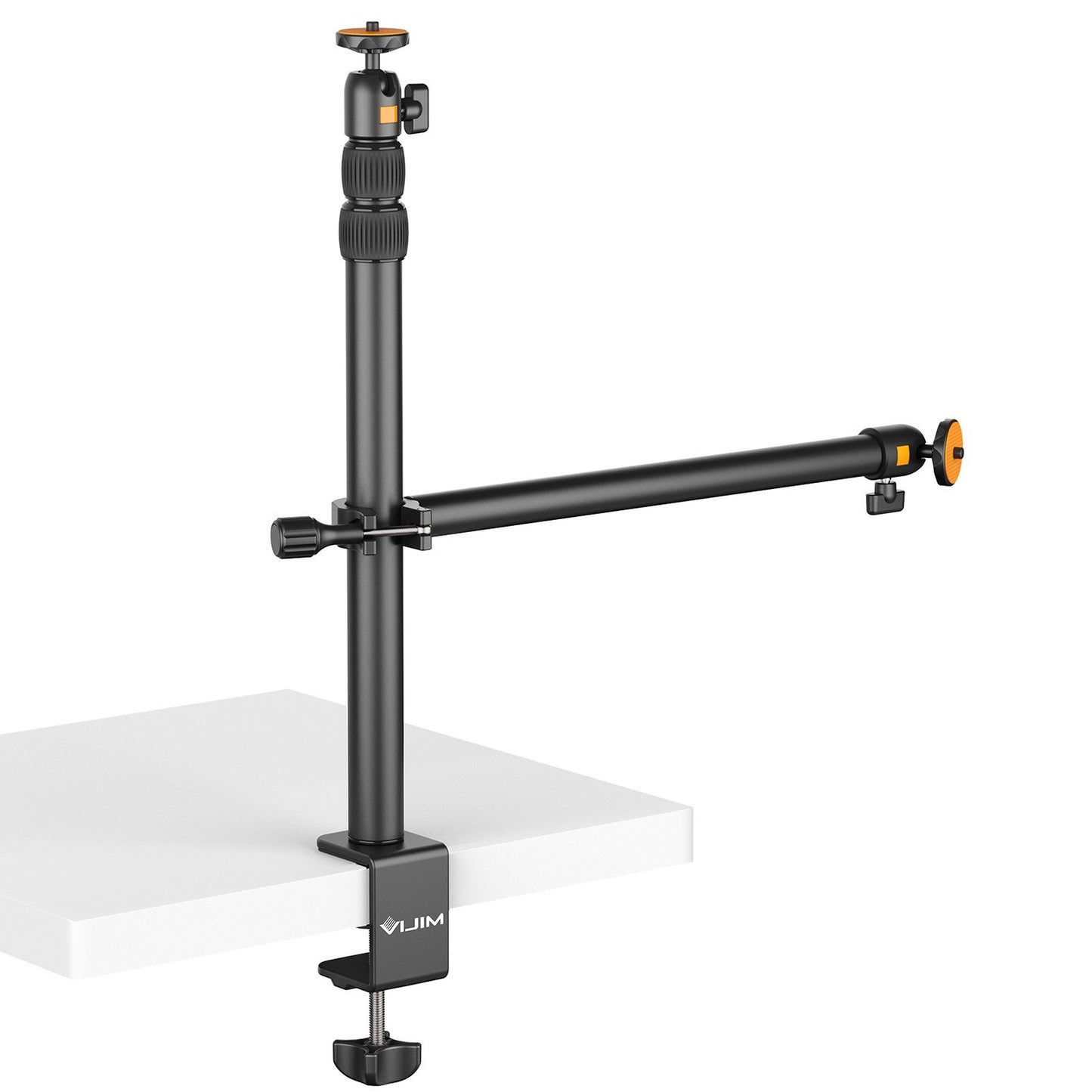 VIJIM Extendable Desktop Light Stand with Rotatable Ball Head 1/4 Inch Screw for Photography Video Light Live Stream