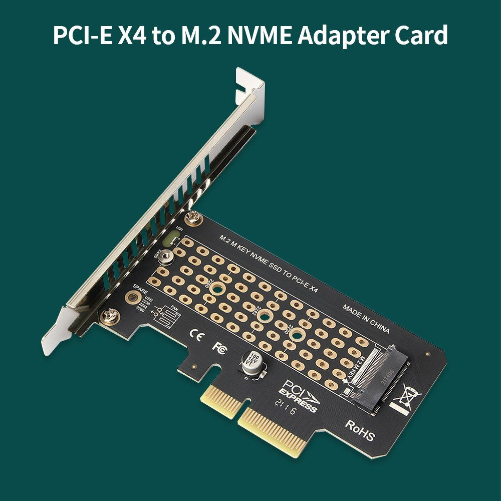 M.2 NVME Adapter Card PCI-E X4 to NVME Expansion Card SSD Adapter Card for NVME Protocol M-key B&M Key SSD