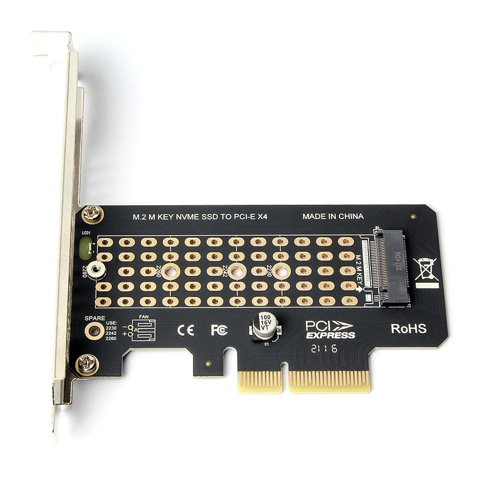 M.2 NVME Adapter Card PCI-E X4 to NVME Expansion Card SSD Adapter Card for NVME Protocol M-key B&M Key SSD