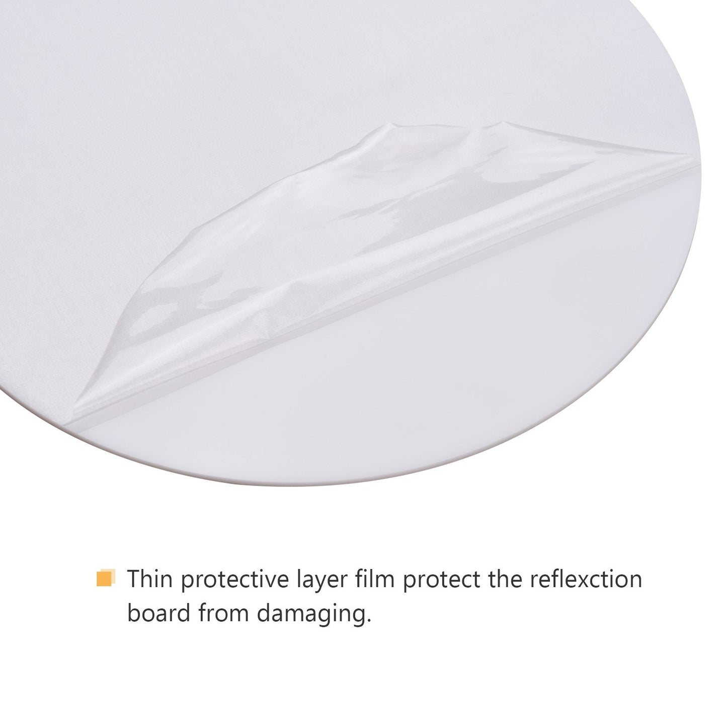 30X30cm Round Acrylic Sheet Reflection Board Photography Background Boards for Product Jewelry Watches Still Life Photography - Black