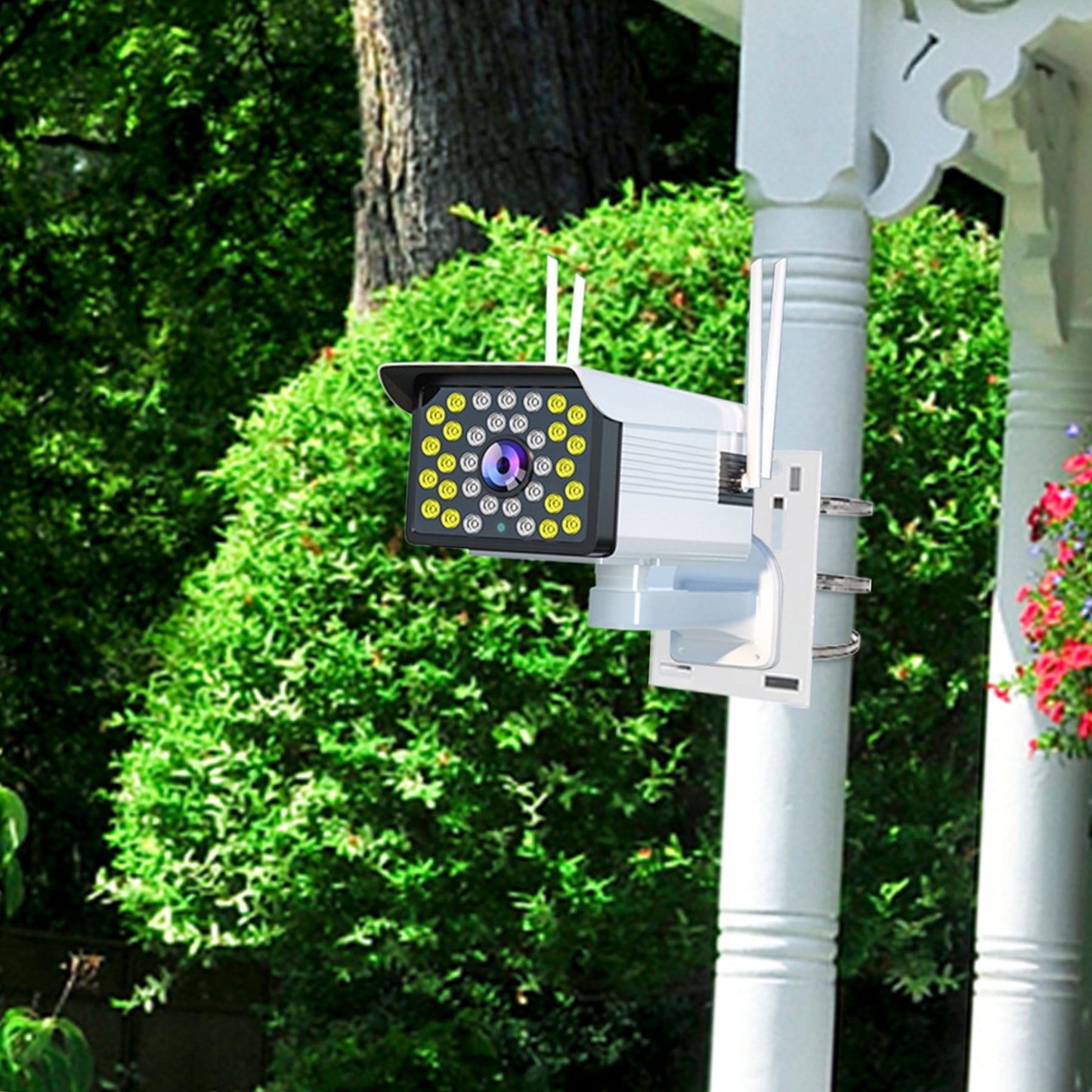 Pole Mounting Dome Camera Bracket Universal Wall Ceiling Mount for Security Cameras Ptz with 3pcs 200mm Loop Clasp