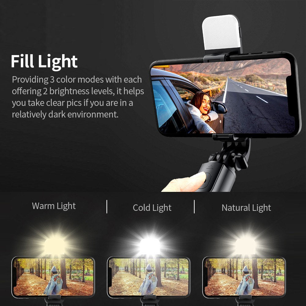 Selfie Stick 33-inch Aluminum Alloy Selfie Stick Phone Tripod with Remote Shutter for iPhone Android Phone, Portable, Lightweight