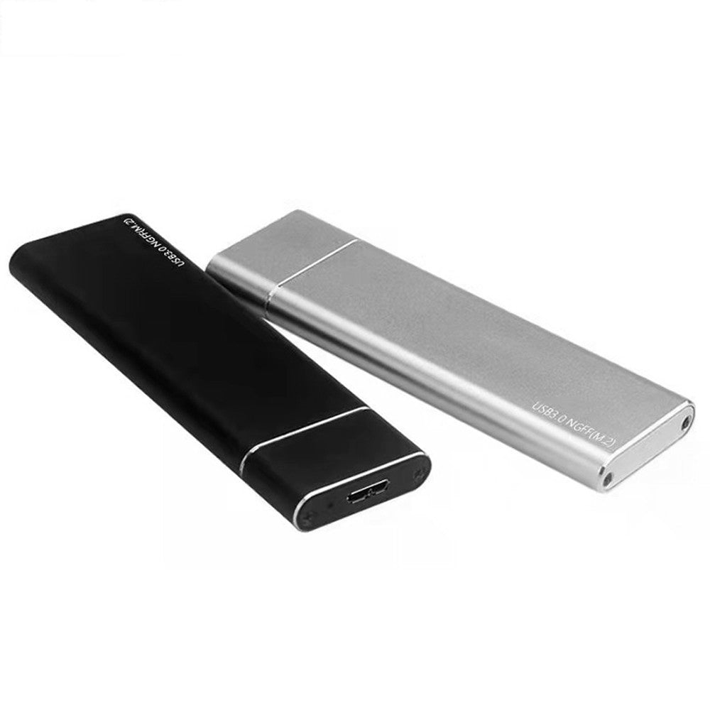 M.2 NGFF Aluminum USB3.0 to NGFF External Hard Disk Case SSD Tool-Free Enclosure Reader Support B-key SATA SSD - Silver