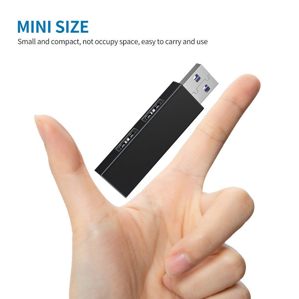 Mini USB Hub Extensions 3 Ports USB Hub USB Adapter Station Ultra Slim Portable Data Hub for PC Laptop