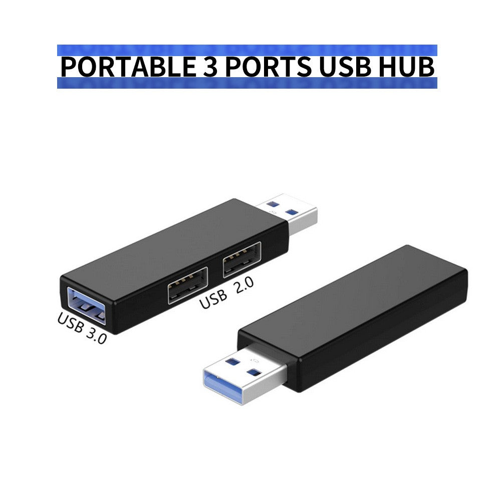 Mini USB Hub Extensions 3 Ports USB Hub USB Adapter Station Ultra Slim Portable Data Hub for PC Laptop
