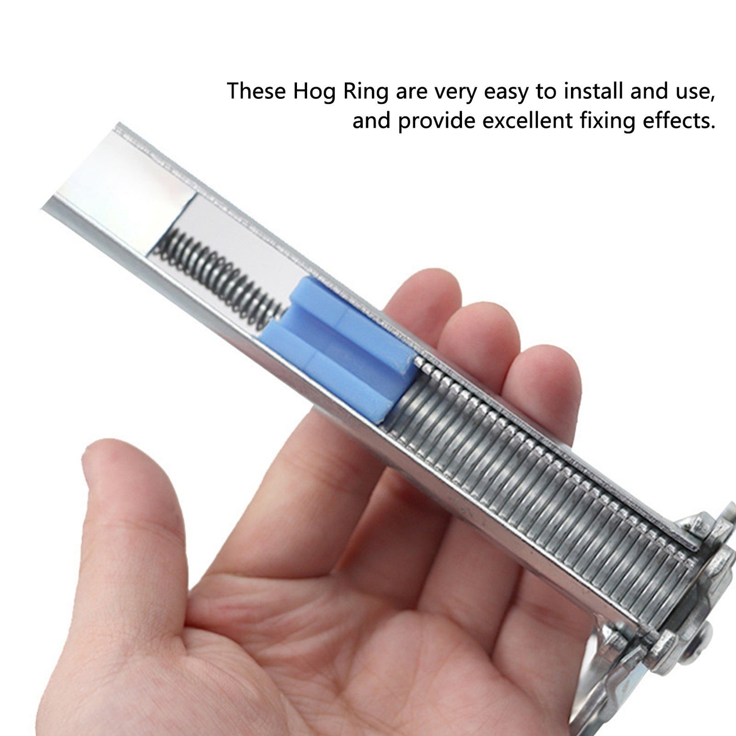 600PCS Stainless Steel Hog Rings M-shaped Ring Nail Perfect for Furniture Upholstery Animal Pet Cages - Hog Rings