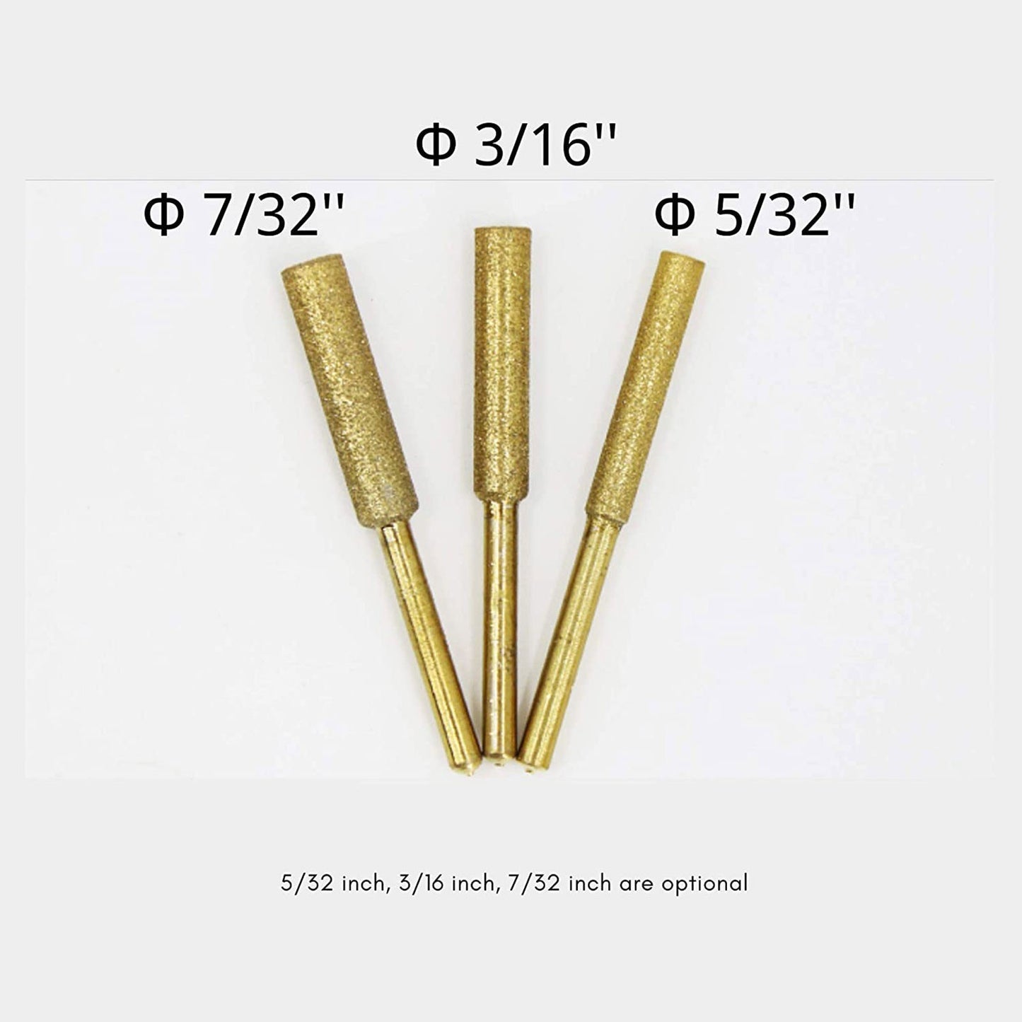 8Pcs Titanium Plated Diamond Bits High Hardness Chainsaw Files for Electric Chainsaw Sharpener - 5.5mm