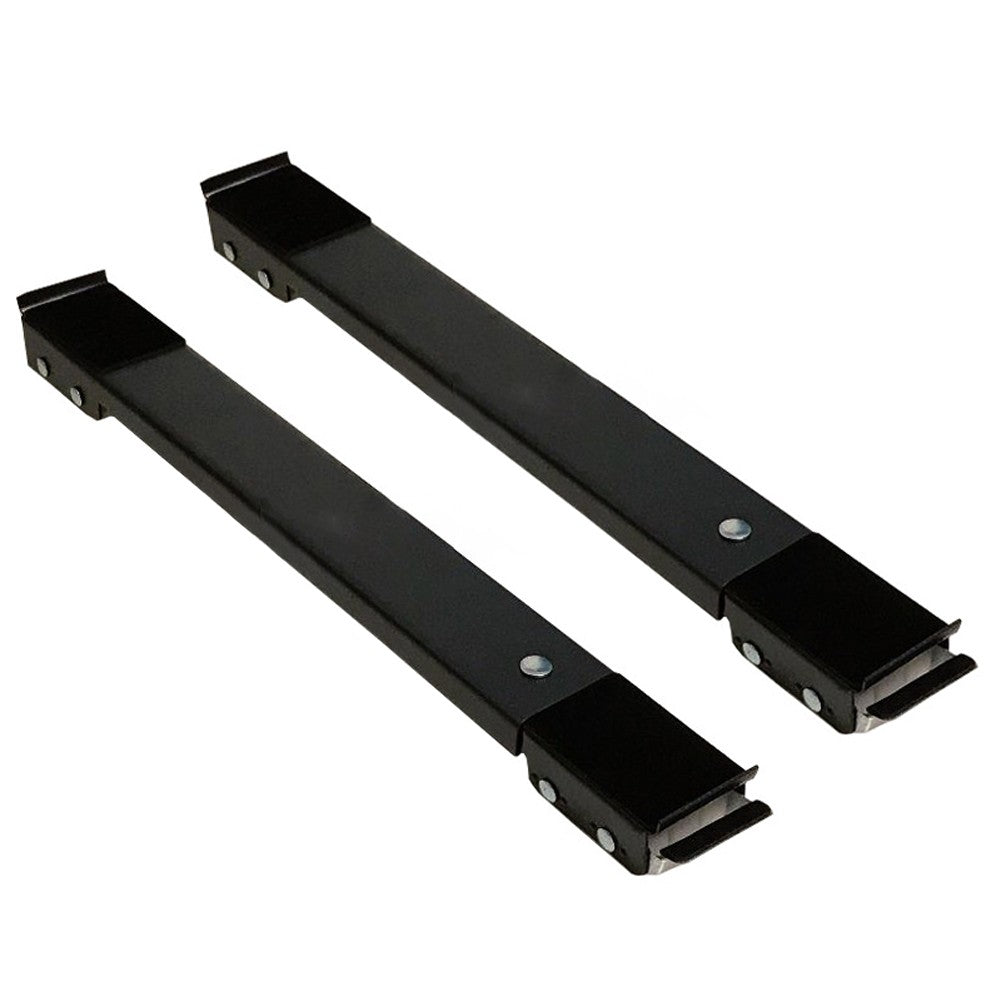 1 Pair Drum Washing Machine Refrigerator Base Furniture Dolly Mobile Roller Extendable Roller Mover for Appliance Dryer Fridge - Black