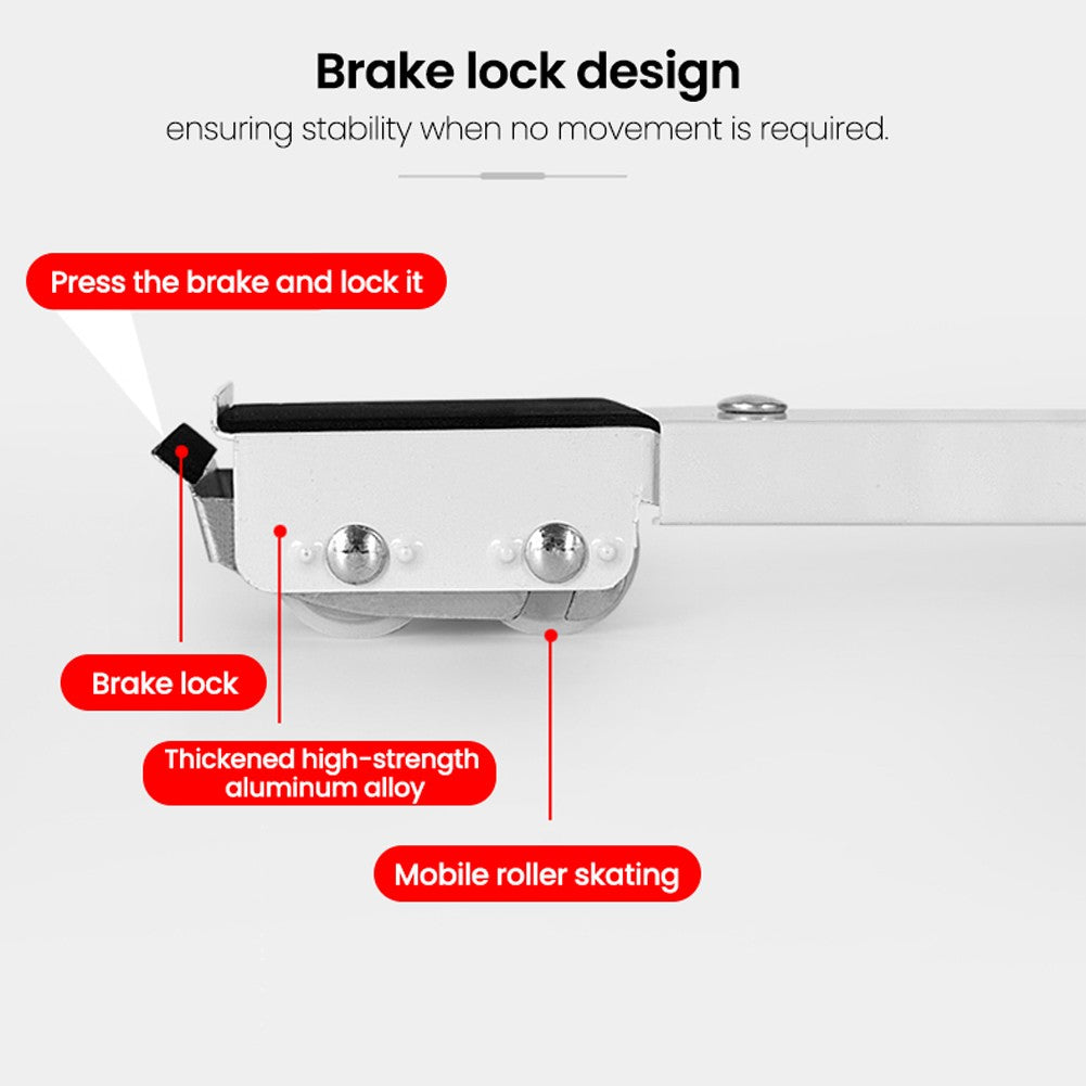 1 Pair Drum Washing Machine Refrigerator Base Furniture Dolly Mobile Roller Extendable Roller Mover for Appliance Dryer Fridge - Black