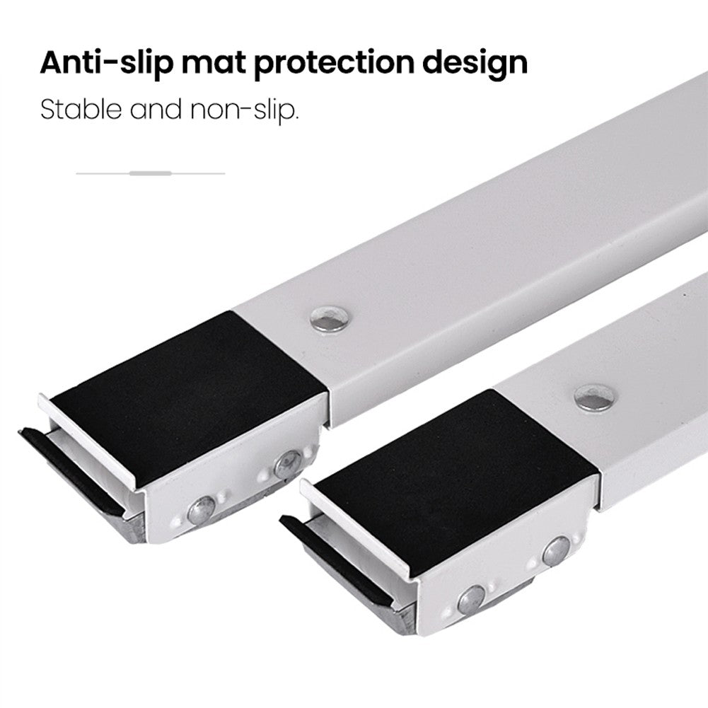 1 Pair Drum Washing Machine Refrigerator Base Furniture Dolly Mobile Roller Extendable Roller Mover for Appliance Dryer Fridge - Grey