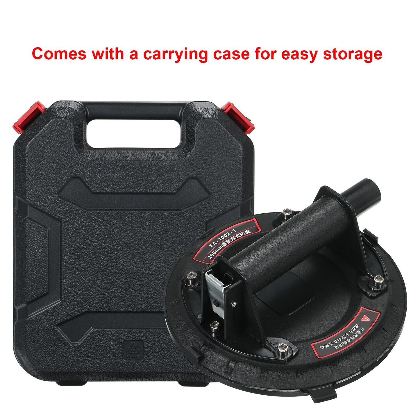 Suction Cup Vacuum Lifter 8inch 75kg Load Dent Puller with Handles for Glass Window Tiles Mirror