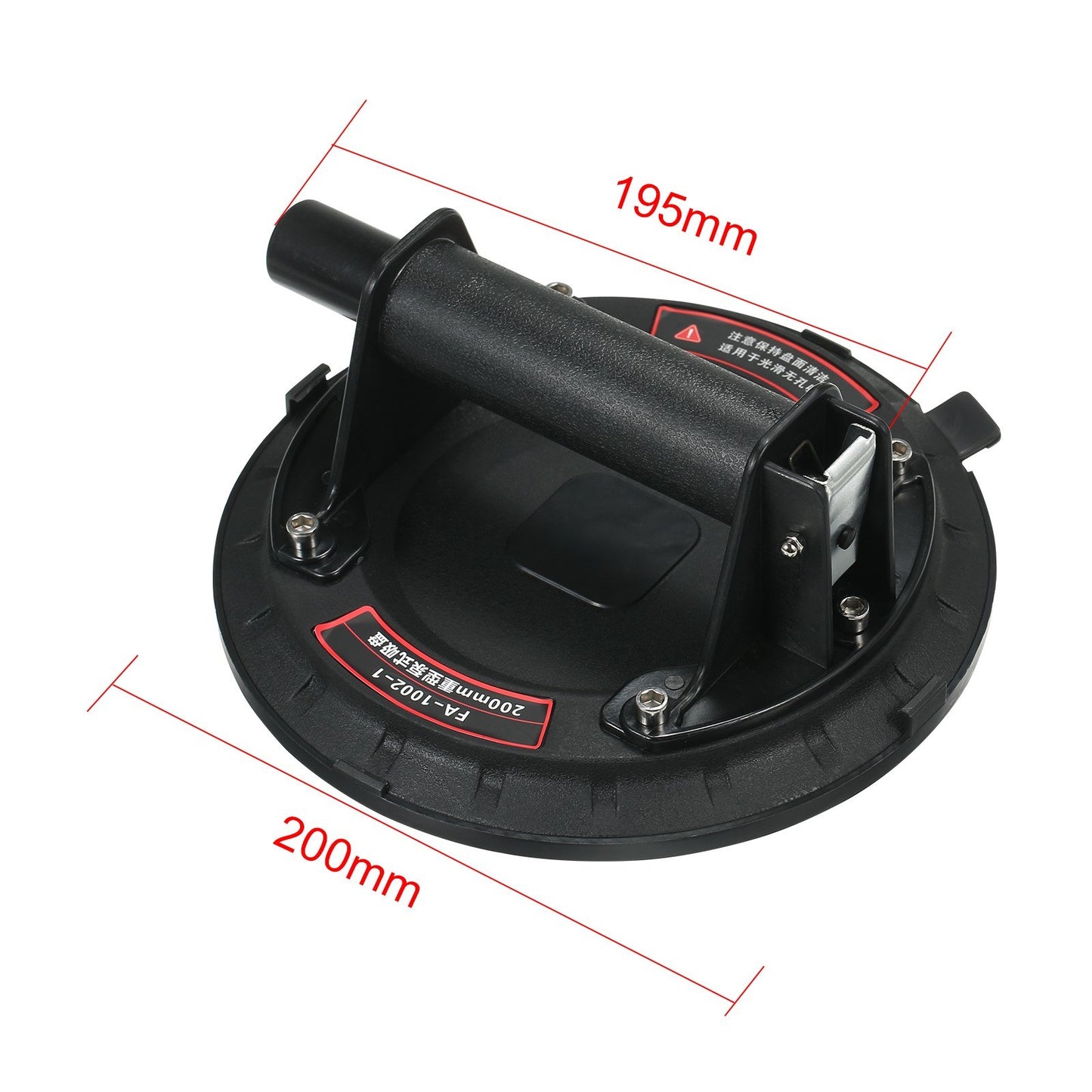 Suction Cup Vacuum Lifter 8inch 75kg Load Dent Puller with Handles for Glass Window Tiles Mirror