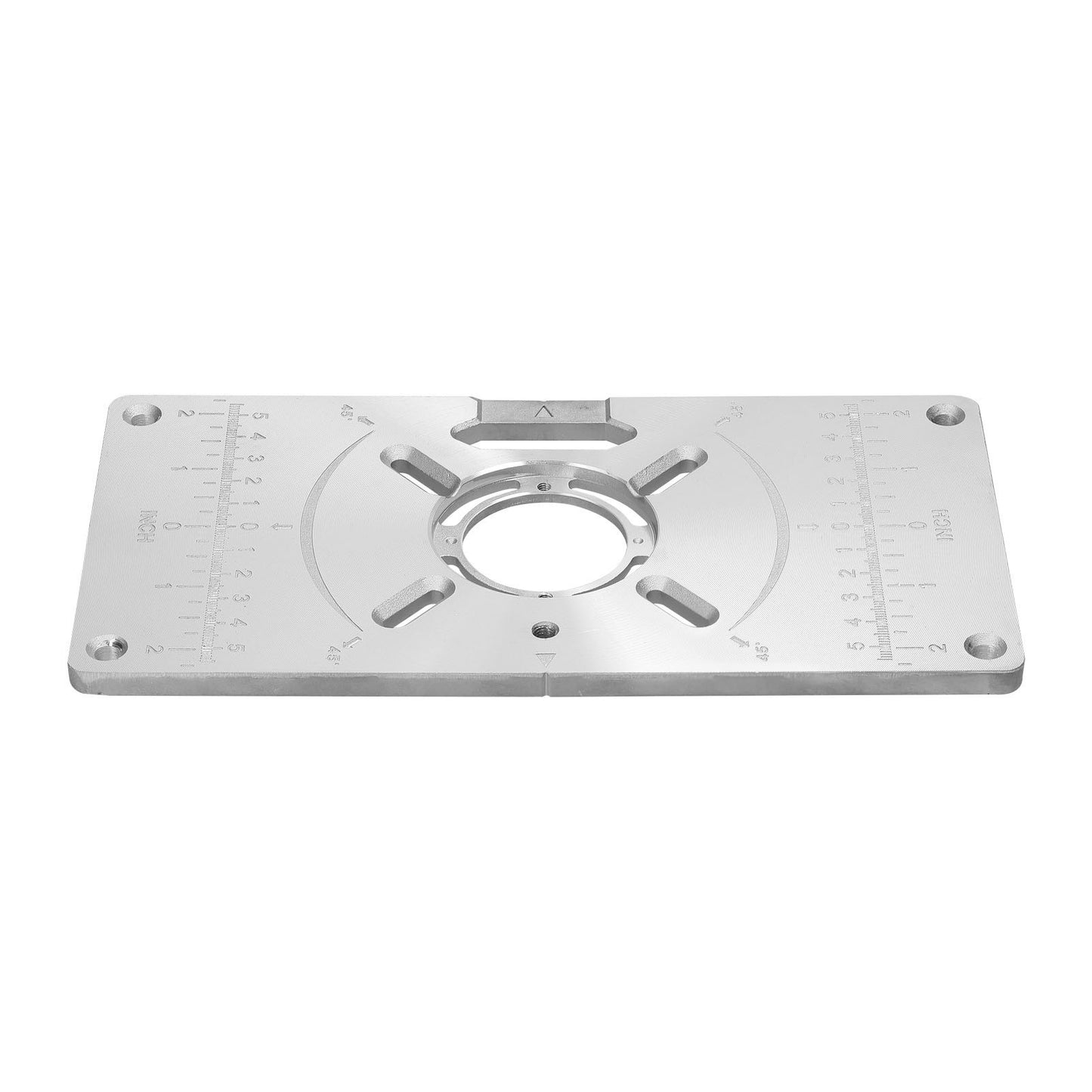 Aluminum Router Table Insert Plate with 4 Rings for Popular Trimmers Routers DIY Woodworking - Red