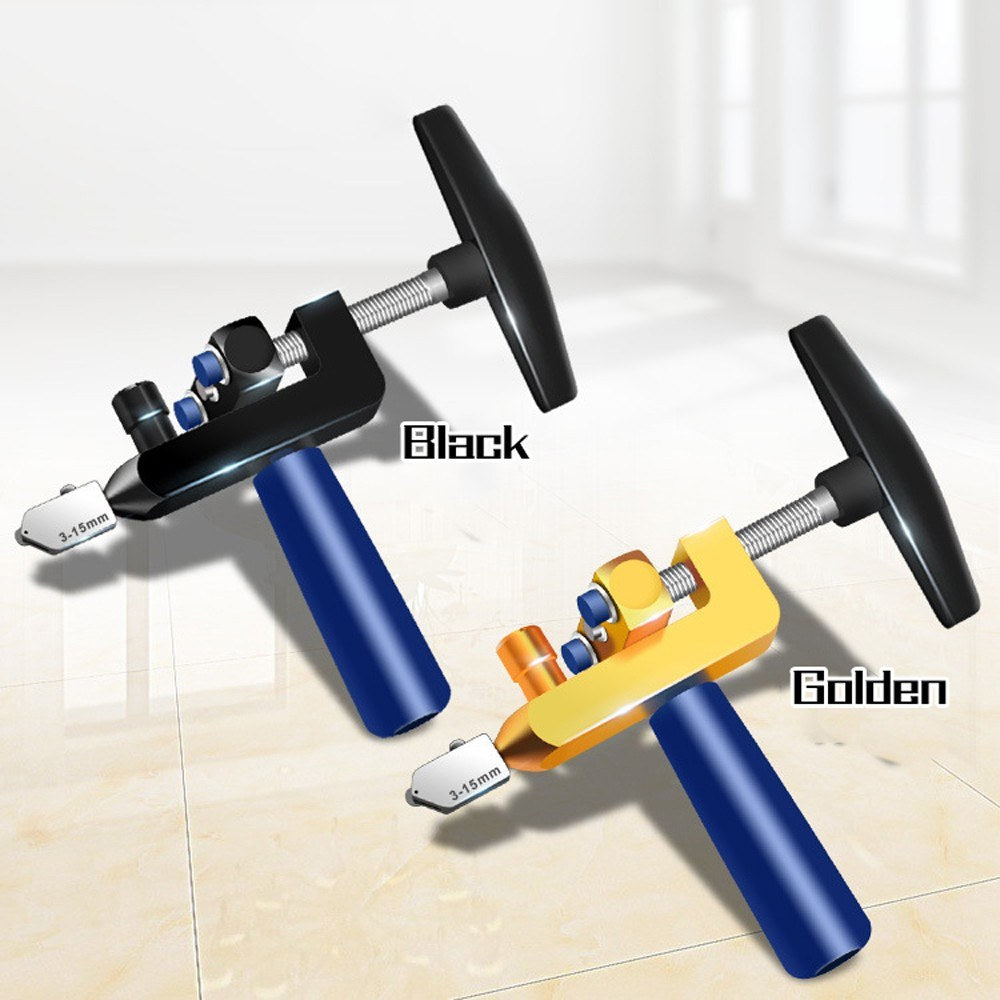 Glass Cutter Tool Kit Glass Breaking Plier Multifunctional Tile Opener Ceramic Cutting Tool - Gold
