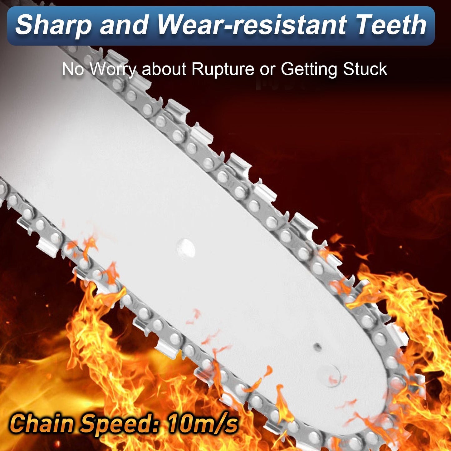 24V Battery Powered Chainsaw 4-inch Mini Electric Cordless Pruning Saw for Garden Orchard Branch Clip