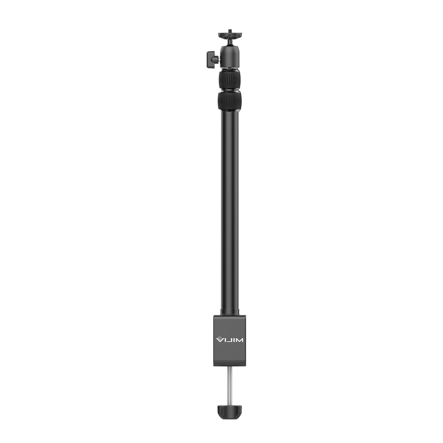 VIJIM Height Adjustable Table Stand 1.5KG Payload with Detachable 360° Swivel Ball Head Table Clamp Universal 1/4-inch Interface for LED Video Light Camera Phone Holder Mounting